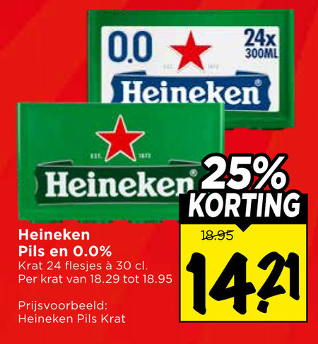 Heineken   krat bier folder aanbieding bij  Vomar - details