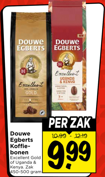 Douwe Egberts   koffiebonen folder aanbieding bij  Vomar - details