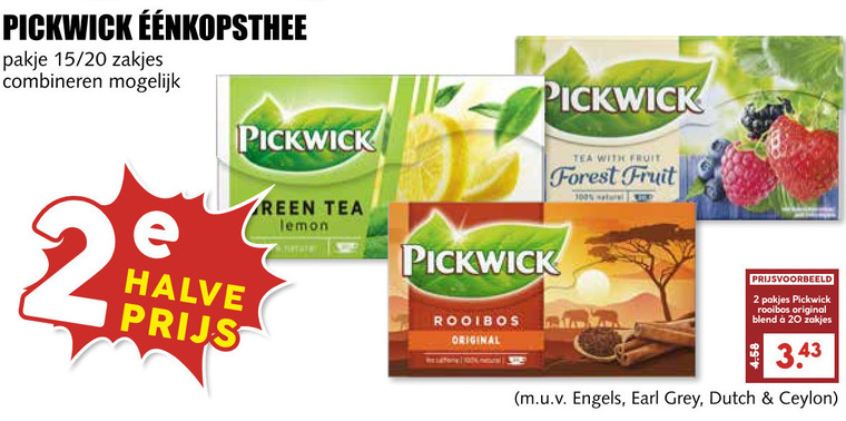 Pickwick   thee folder aanbieding bij  MCD&nbsp;Supermarkt&nbsp;Basis - details