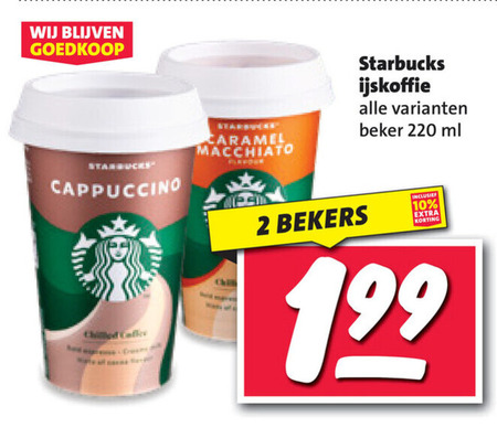 Starbucks   ijskoffie folder aanbieding bij  Nettorama - details