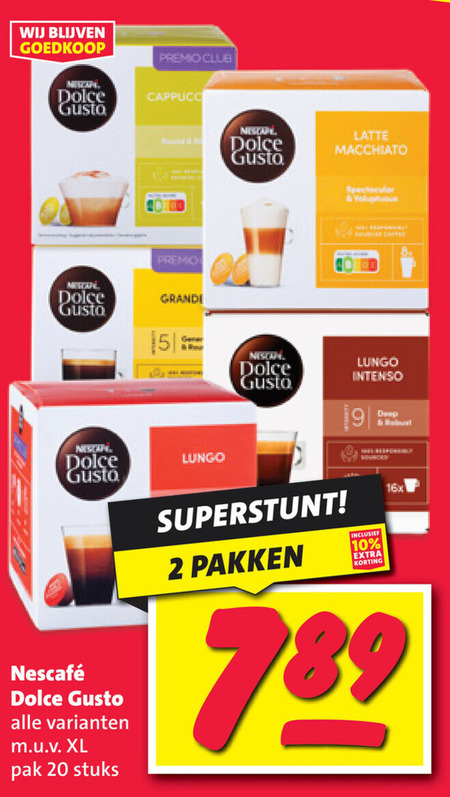 Nescafe   dolce gusto capsules folder aanbieding bij  Nettorama - details