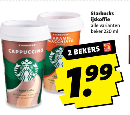 Starbucks   ijskoffie folder aanbieding bij  Boni - details