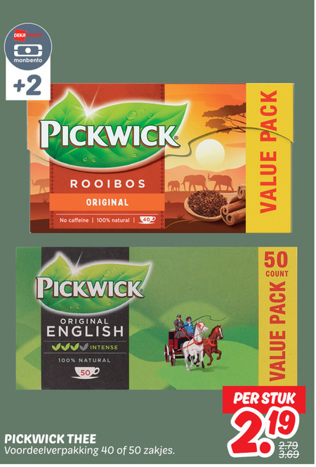 Pickwick   thee folder aanbieding bij  Dekamarkt - details