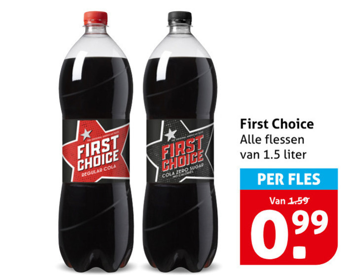 First Choice   cola folder aanbieding bij  Hoogvliet - details