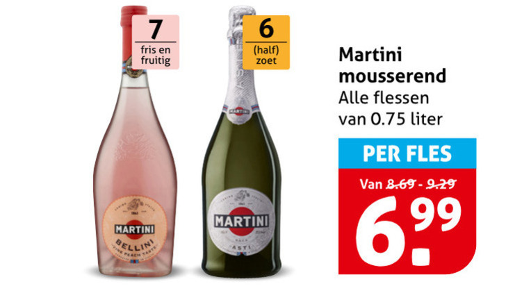 Martini   champagne sparkling wijn folder aanbieding bij  Hoogvliet - details