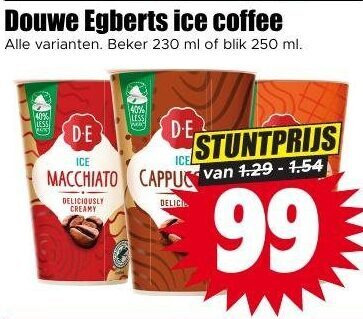 Douwe Egberts   ijskoffie folder aanbieding bij  Dirk - details