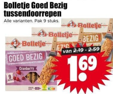Bolletje   mueslireep folder aanbieding bij  Dirk - details