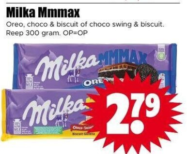 Milka   chocolade folder aanbieding bij  Dirk - details