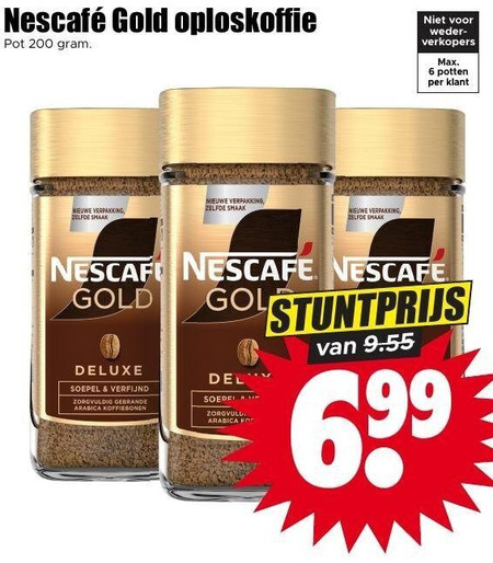 Nescafe   oploskoffie folder aanbieding bij  Dirk - details
