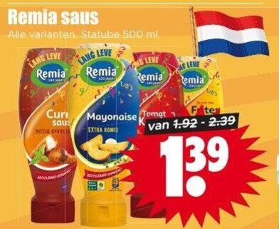 Remia   mayonaise, snacksaus folder aanbieding bij  Dirk - details
