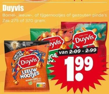 Duyvis   borrelnootjes folder aanbieding bij  Dirk - details