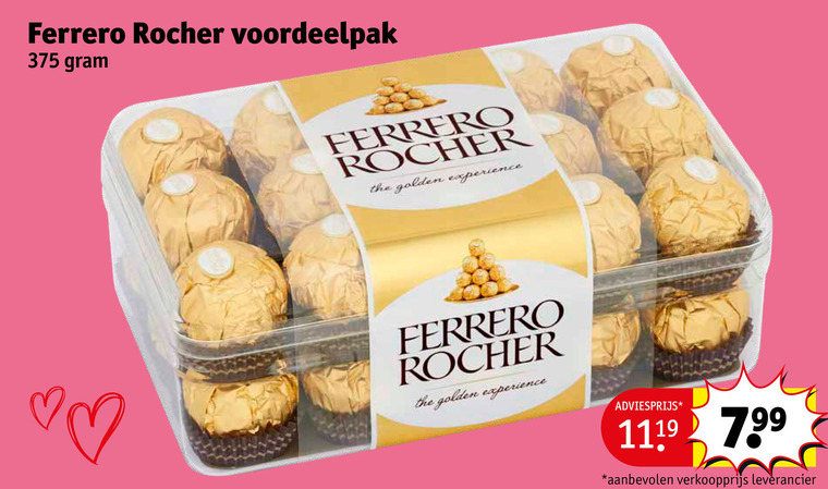 Ferrero Rocher   chocolade folder aanbieding bij  Kruidvat - details