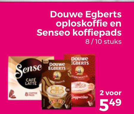 Douwe Egberts Senseo   koffiepad, oploskoffie folder aanbieding bij  Trekpleister - details