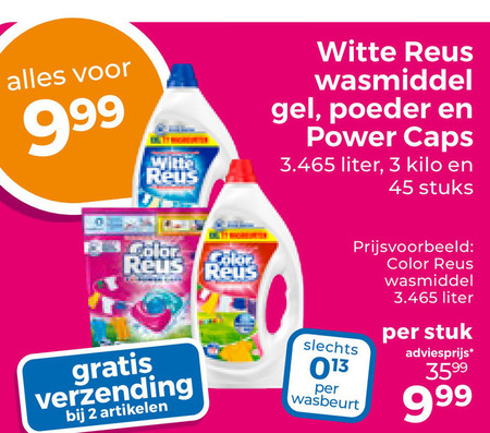 Witte Reus   wasmiddel folder aanbieding bij  Trekpleister - details