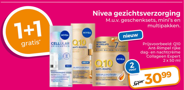 Nivea   gezichtsverzorging folder aanbieding bij  Trekpleister - details