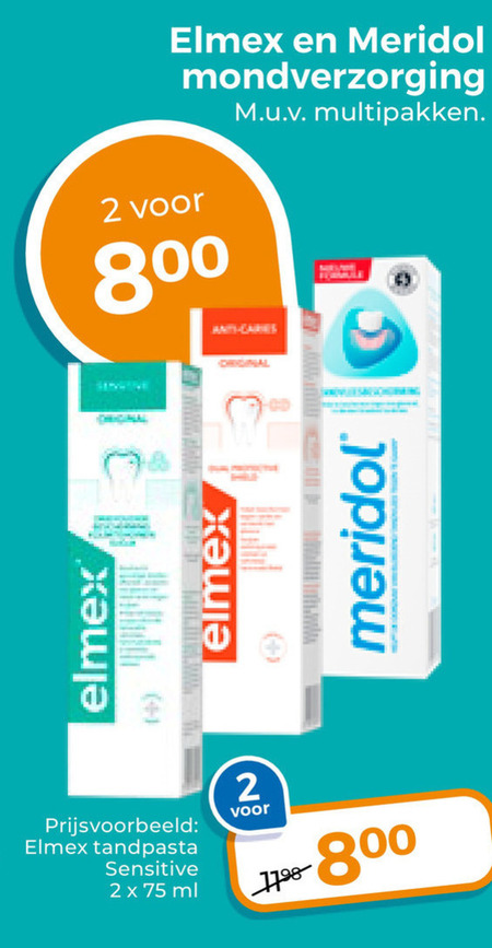 Meridol   tandpasta folder aanbieding bij  Trekpleister - details