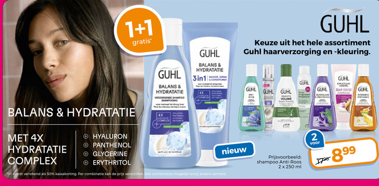 Guhl   shampoo folder aanbieding bij  Trekpleister - details