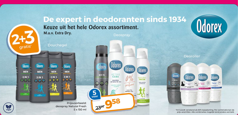Odorex   deodorant folder aanbieding bij  Trekpleister - details