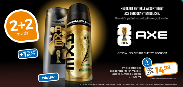 Axe   deodorant folder aanbieding bij  Trekpleister - details