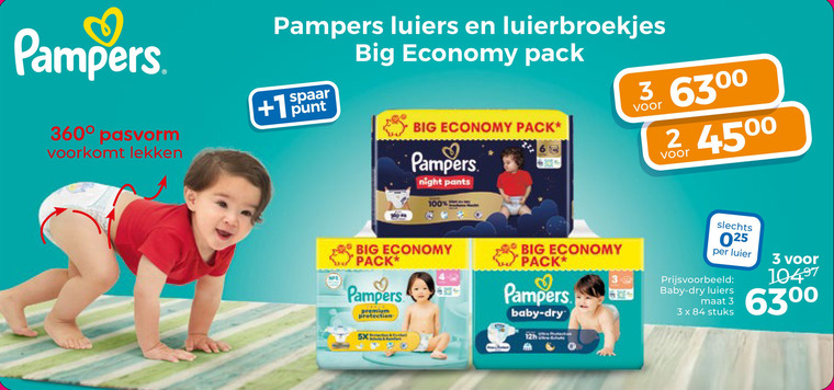 Pampers   luierbroekjes, luiers folder aanbieding bij  Trekpleister - details