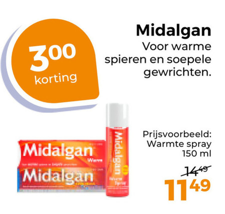 Midalgan   spierbalsem folder aanbieding bij  Trekpleister - details