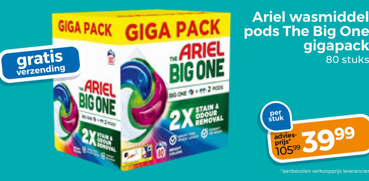 Ariel   wasmiddel folder aanbieding bij  Trekpleister - details