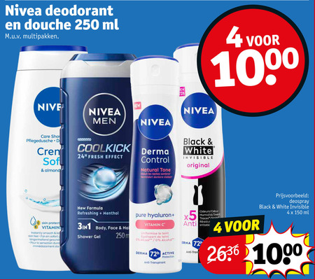 Nivea   deodorant, douchegel folder aanbieding bij  Kruidvat - details