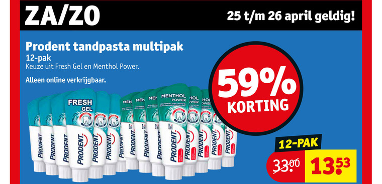 Prodent   tandpasta folder aanbieding bij  Kruidvat - details