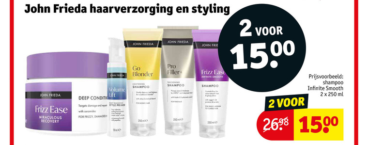 John Frieda   shampoo, conditioner folder aanbieding bij  Kruidvat - details