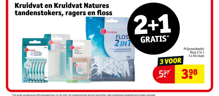 Kruidvat Huismerk   interdentale ragers, tandenstokers folder aanbieding bij  Kruidvat - details
