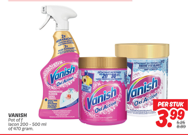Vanish   vlekkenverwijderaar folder aanbieding bij  Dekamarkt - details