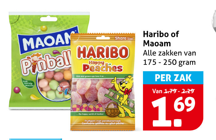 Haribo   snoep folder aanbieding bij  Hoogvliet - details