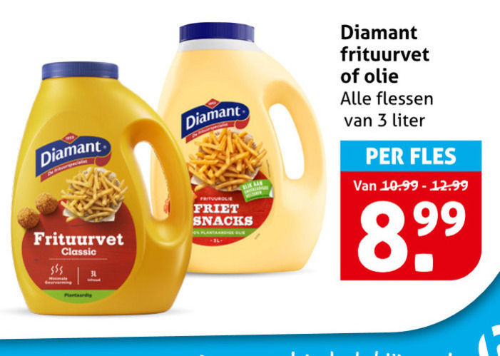 Diamant   frituurolie, frituurvet folder aanbieding bij  Hoogvliet - details