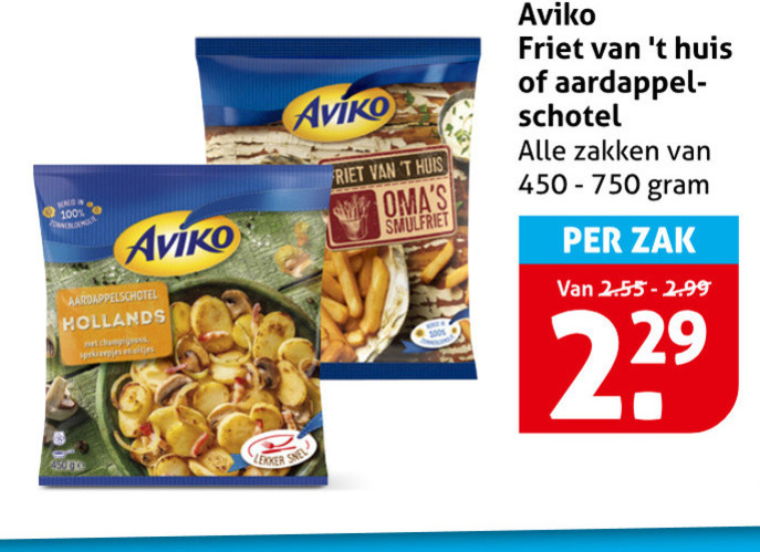 Aviko   patat folder aanbieding bij  Hoogvliet - details