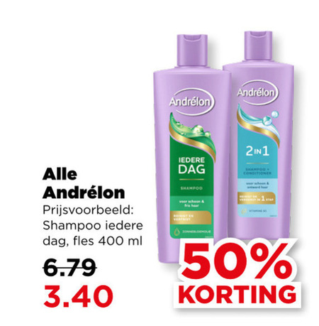 Andrelon   shampoo, conditioner folder aanbieding bij  Plus - details