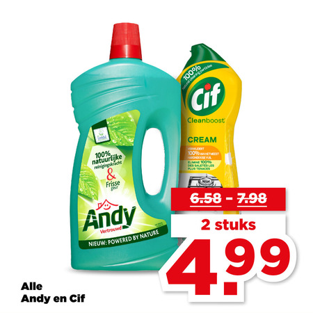 Andy   allesreiniger folder aanbieding bij  Plus - details