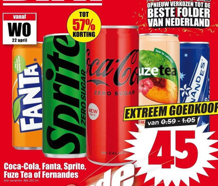 Fanta   frisdrank, cola folder aanbieding bij  Dirk - details