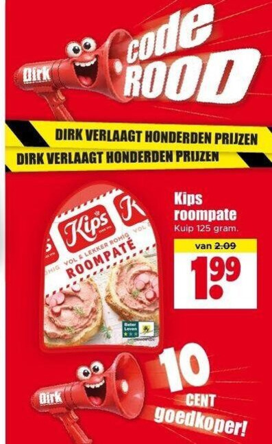 Kips   pate folder aanbieding bij  Dirk - details