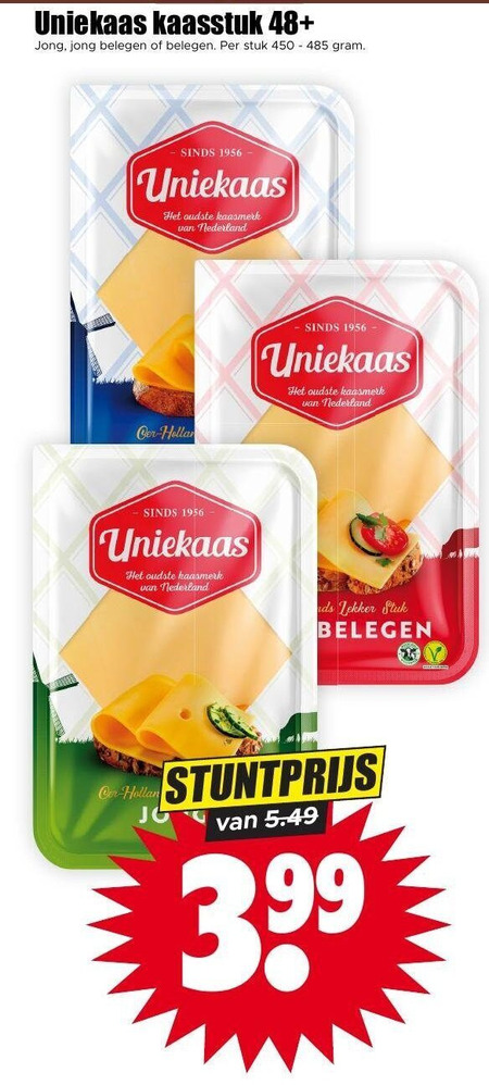 Uniekaas   kaas folder aanbieding bij  Dirk - details