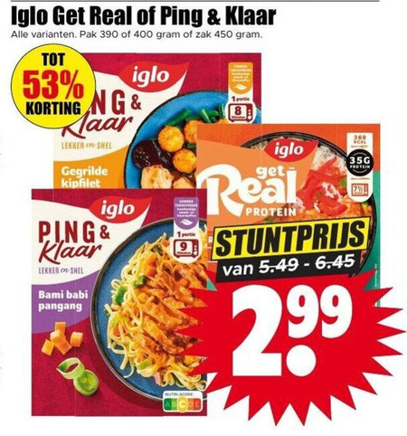 Iglo   diepvriesmaaltijd folder aanbieding bij  Dirk - details