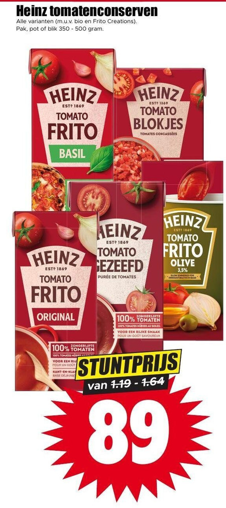 Heinz   tomatenpuree folder aanbieding bij  Dirk - details