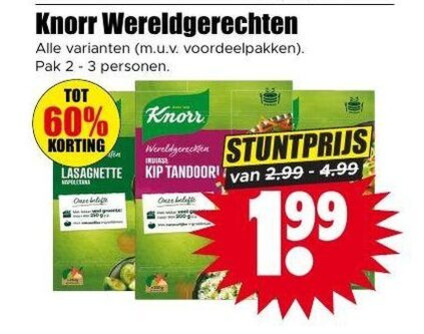 Knorr   maaltijdmix folder aanbieding bij  Dirk - details