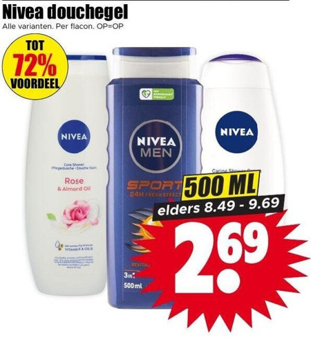 Nivea   douchegel folder aanbieding bij  Dirk - details
