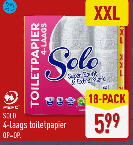 Solo   toiletpapier folder aanbieding bij  Aldi - details