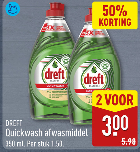 Dreft   afwasmiddel folder aanbieding bij  Aldi - details