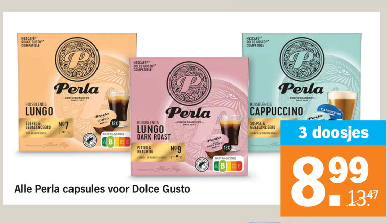 Perla   dolce gusto capsules folder aanbieding bij  Albert&nbsp;Heijn - details