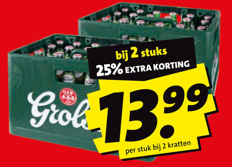 Grolsch   krat bier folder aanbieding bij  Boni - details