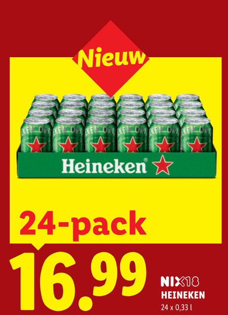 Heineken   blikje bier folder aanbieding bij  Lidl - details