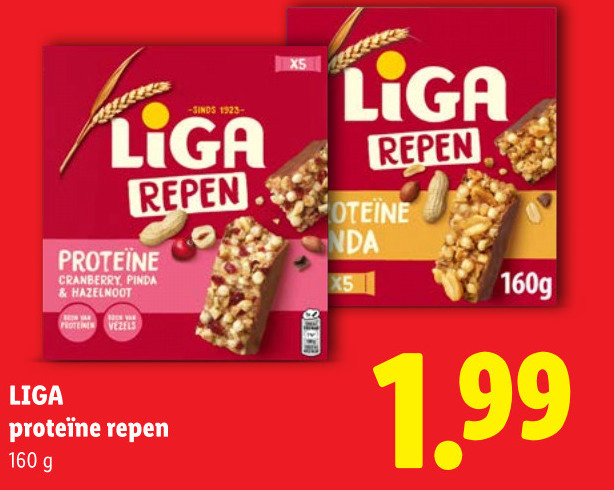 Liga   mueslireep folder aanbieding bij  Lidl - details
