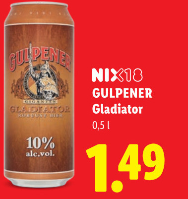 Gulpener Gladiator   speciaalbier folder aanbieding bij  Lidl - details